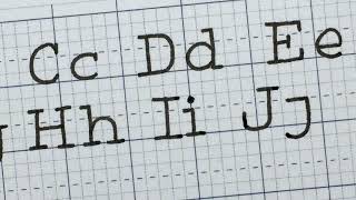 How to write Courier font | Handwriting