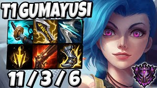 T1 Gumayusi Jinx ADC vs Jhin - Patch 11.22 Ranked Master Korea 