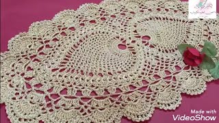 مفرش كروشيه الاناناسه بطريقه سهله crochet doily