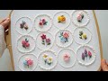 [프랑스자수] 12송이 꽃자수 12 flower embroidery