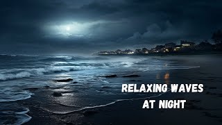 Beachside Bliss: Night Waves and Campfire Ambience for Relaxation