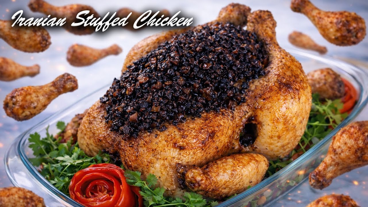 Iranian Saffron Stuffed Chicken 🍗