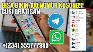 Cara mendapatkan nomor kosong untuk whatsapp, telegram, Facebook terbaru|||bisa nih 100 akun