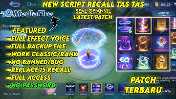 Update!!! | Script Recall Tas Tas Seal Of Anvil No Password | Full Effect Voice | New Patch