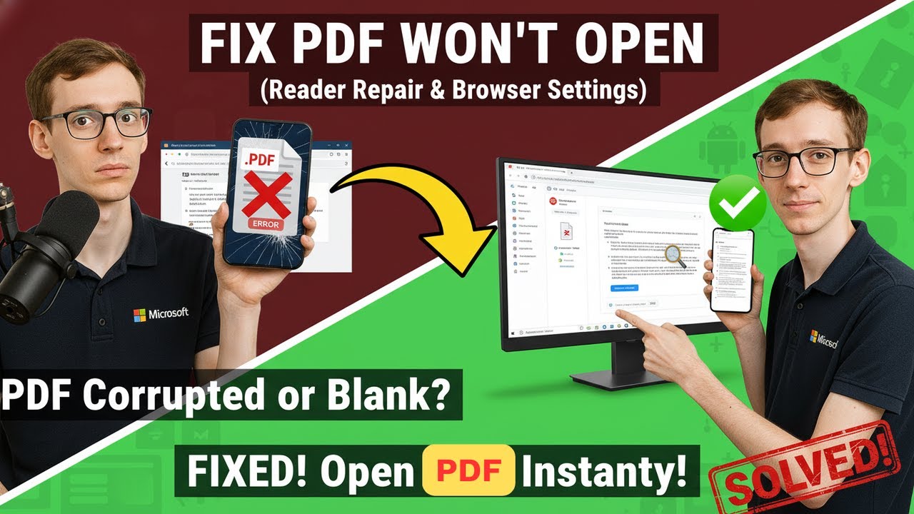 Fix PDF Won't Open: Reader Repair & Browser Settings