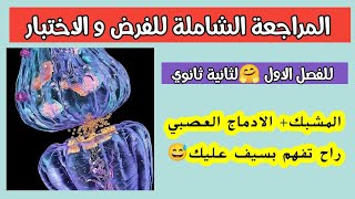 مراجعة شاملة للفرض ✅ لثانية ثانوي 😍 الجزء الثاني : المشبك+ إدماج العصبي