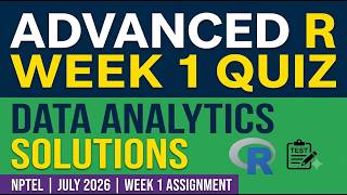 Advanced R Programming for Data Analytics in Business | NPTEL Week 1 Quiz Solutions (July 2026) screenshot 2