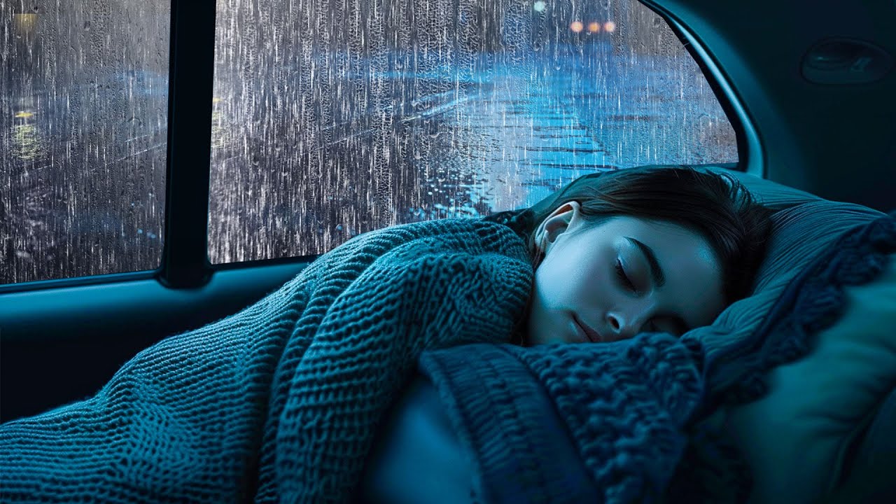 Powerful Rain & Thunder on Car During Stormy to Beat Insomnia & Stress at Night