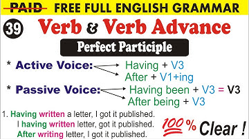 Advanced Function of Perfect Participle as Active Voice & Passive Voice| Uphaar Classes by Sumit Sir