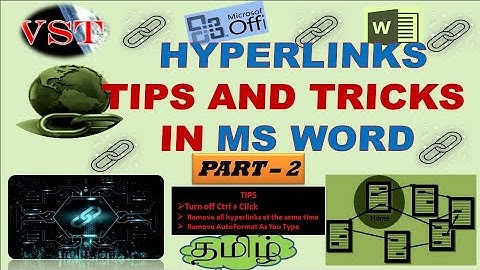 how to create a Hyperlink in ms word in Tamil | Ms word Hyperlink- Part 2 #Hyperlink