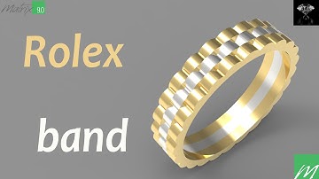 Band in 3 Minutes. How to make Rolex band in matrix 9 Simple and fast Way | Cad Diamond 🔹