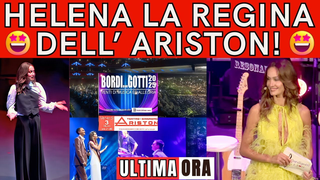 HELENA PRESTES INCANTA SANREMO: LA REGINA DELL’ARISTON NELLO SHOW BENEFICO BORDIGOTTI 2025!