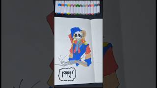 Coloring Poppy's Playtime Character with Markers 🎨🖍️ | Satisfying Drawing #Shorts