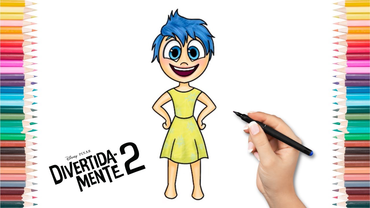 Como Desenhar a ALEGRIA de DIVERTIDA MENTE 2 Passo a Passo Fácil Para ...