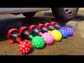 Aplastando Cosas Crujientes Y Suaves Coca Cola Con Globos VS Rueda De Coche ASMR 