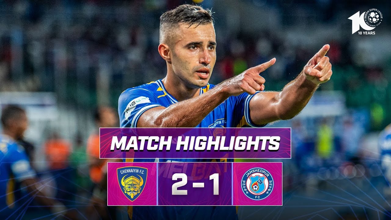 Match Highlights  Chennaiyin FC 2 1 Jamshedpur FC  MW 21  ISL 2023 24