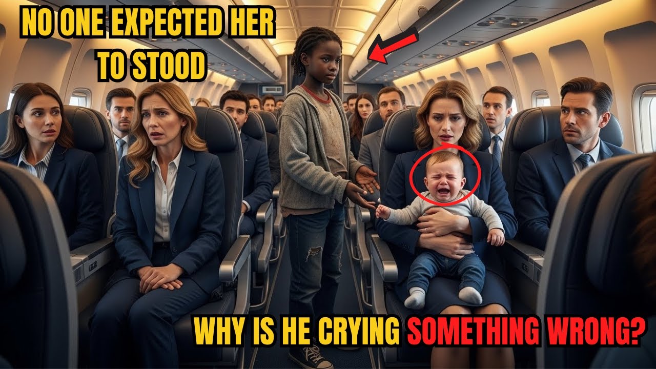 Millionaire's Son Screaming Uncontrollably on Plane — Poor Black Girl Approached, Plane Went Silent