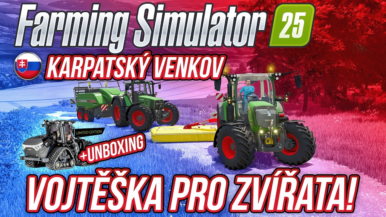 VOJTĚ&Scaron;KA PRO ZV&Iacute;ŘATA | +UNBOXING MODELU TRAKTORU | Farming Simulator 25 Multiplayer S02: Karpaty #02
