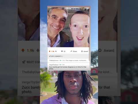 Zucc Barely Got His Human Disguise On In Time For That Photo