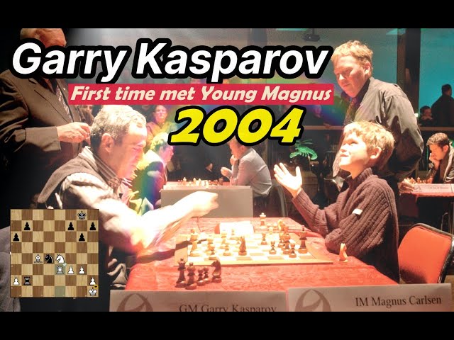 Magnus Carlsen 13yrs old vs GM Garry Kasparov - 2004 #chess #magnuscar