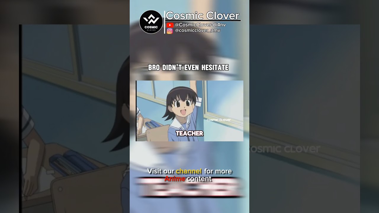 bro didn't even hesitate 💀 #kimura #azumanga #anime #amv #ytshort #edit