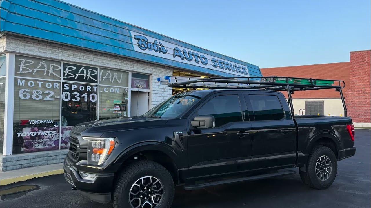 BRAND NEW FORD F150 GETS FRONT END LEVEL KIT INSTALLED AND A TIRE