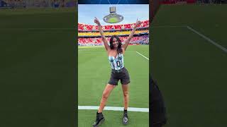 Pampita alentando a la selección Argentina 😍 #pampita #mundial #argentina #messi #leomessi