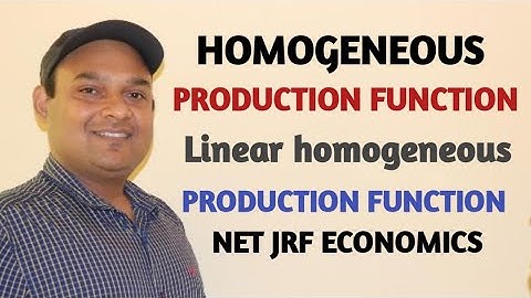 LINEAR HOMOGENEOUS PRODUCTION FUNCTION || HOMOGENEOUS PRODUCTION FUNCTION||