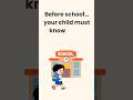 5 words every child MUST know before school 📚 #Shorts