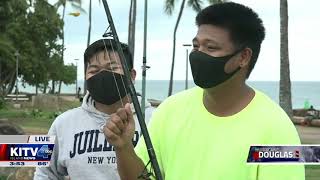 20 7 26 KITV Hurricane Douglas Kalihi fisherman Karl Fagaragan