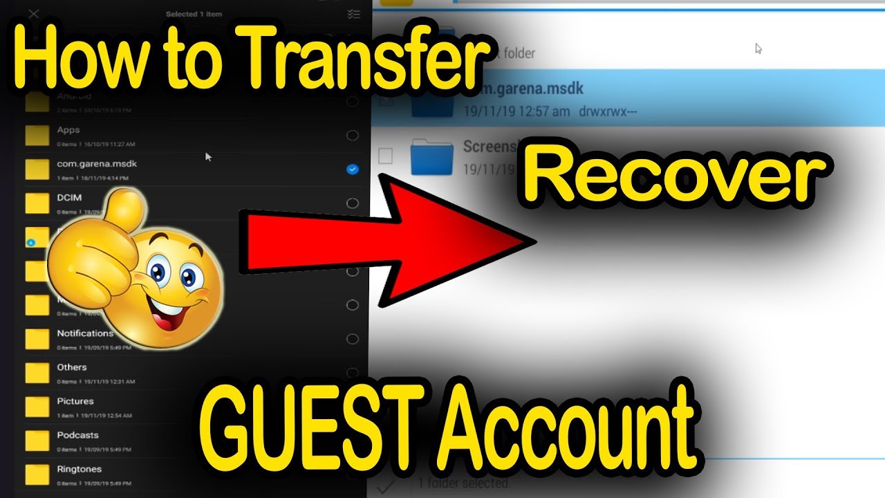 How to transfer or save or Recover Guest account Free Fire ...