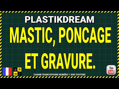 #Plastikdream maquette : Mastic, ponçage et gravure. 