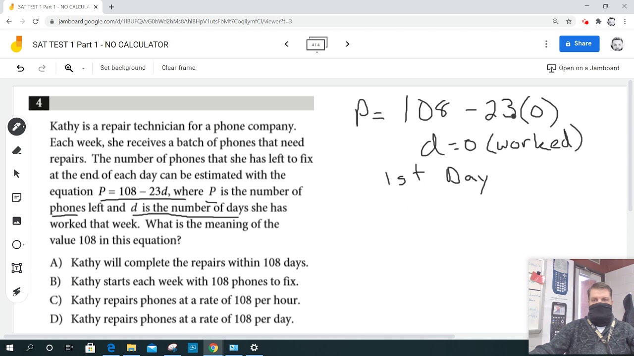 SAT Test 1 Part 3 Problem 4 - YouTube