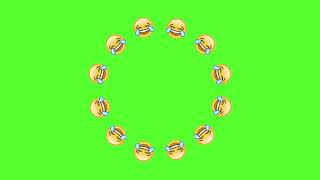 Green Screen Spinning Emojis Laughing Smile - Хромакей Смеющийся Смайл По Кругу