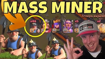 MASS MINER 3 Star Strategy for Clash Of Clans 46 Miner Attacks TH11