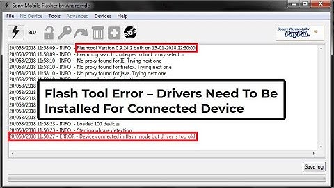 Flashtool Error - Driver Need To be Installed For Connected Devices