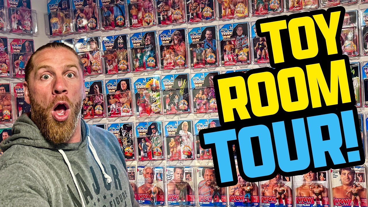 Every WWF Hasbro signed?! (Updated Myers Toy Room Tour) - YouTube