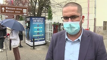 G-1 Smart Reverse Vending Machine at field in Serbia #HighTechSolutionsforEnvironment