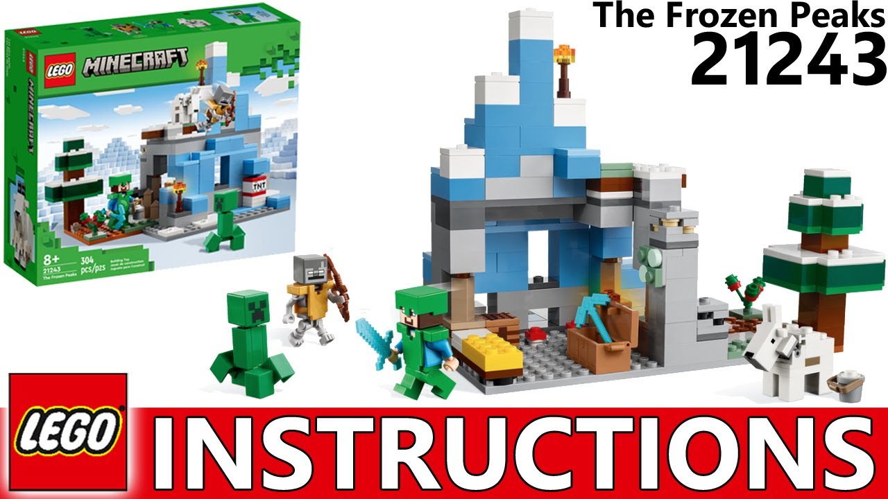 How to Build 21243 The Frozen Peaks 2023 | LEGO MINECRAFT