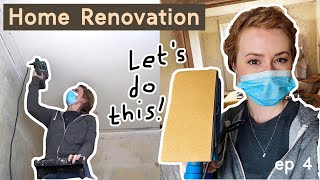 HOME RENOVATION UK EP 4 • plasterer costs & removing coving adhesive on ceiling