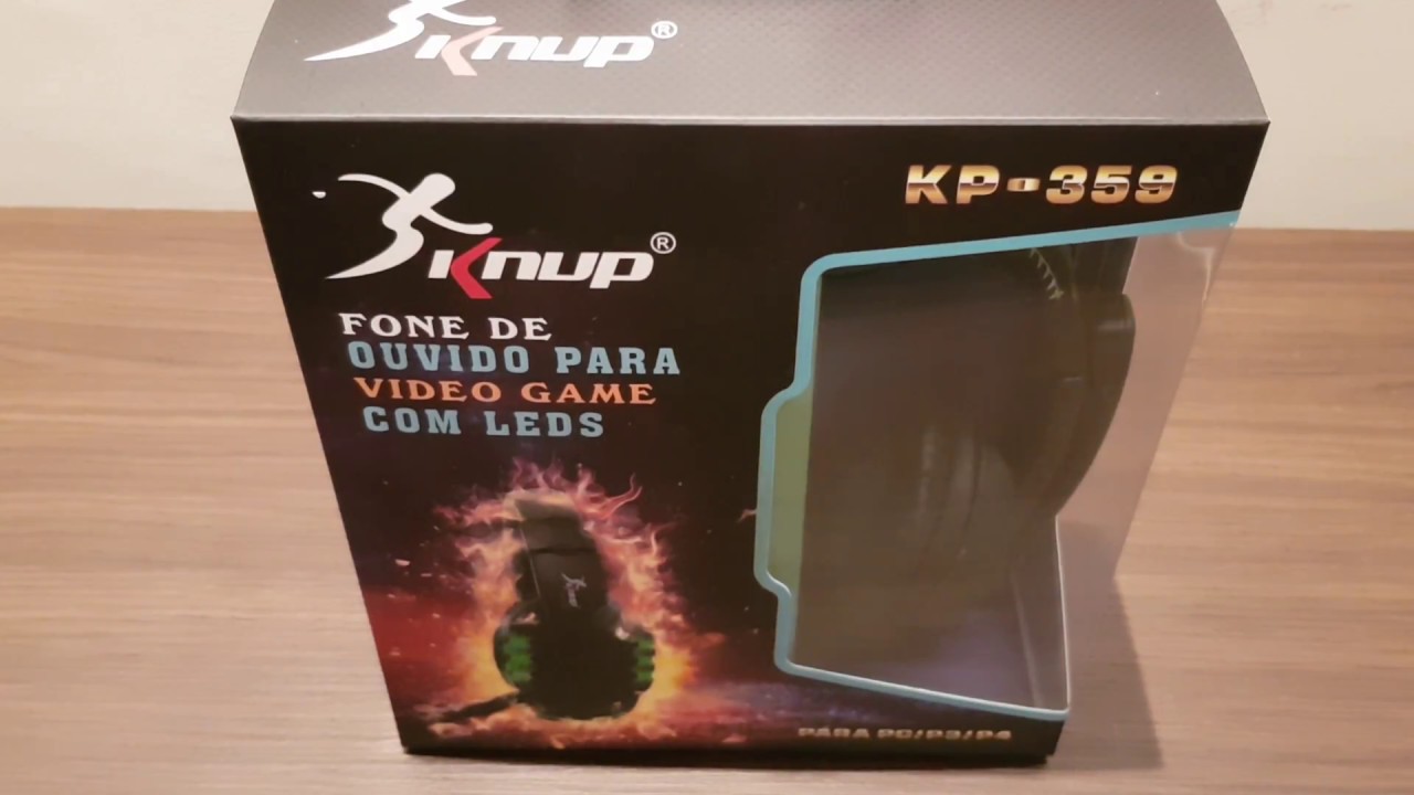 Unboxing review fone de ouvido USB com microfone kp-359 knup para PC PS4  PS3 - YouTube