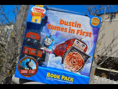 Thomas & Friends: DUSTIN COMES IN FIRST Book Pack - 2016 Wooden Railway Toy Train Review