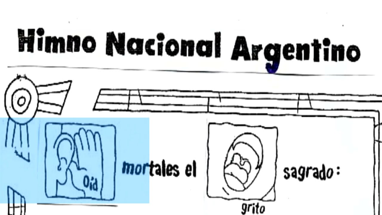 Himno Nacional Argentino Con Pictogramas Youtube