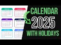 CALENDAR 2025 WITH HOLIDAYS 2025 CALENDAR COMPLETE CALENDAR 2025 WITH HOLIDAYS 2025 CALENDAR COMPLETE