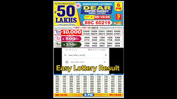 NAGALAND Lottery SAMBAD DEAR NIGHT 08 PM RESULT TODAY 05.10.2025 STATE DEAR LOTTERY
