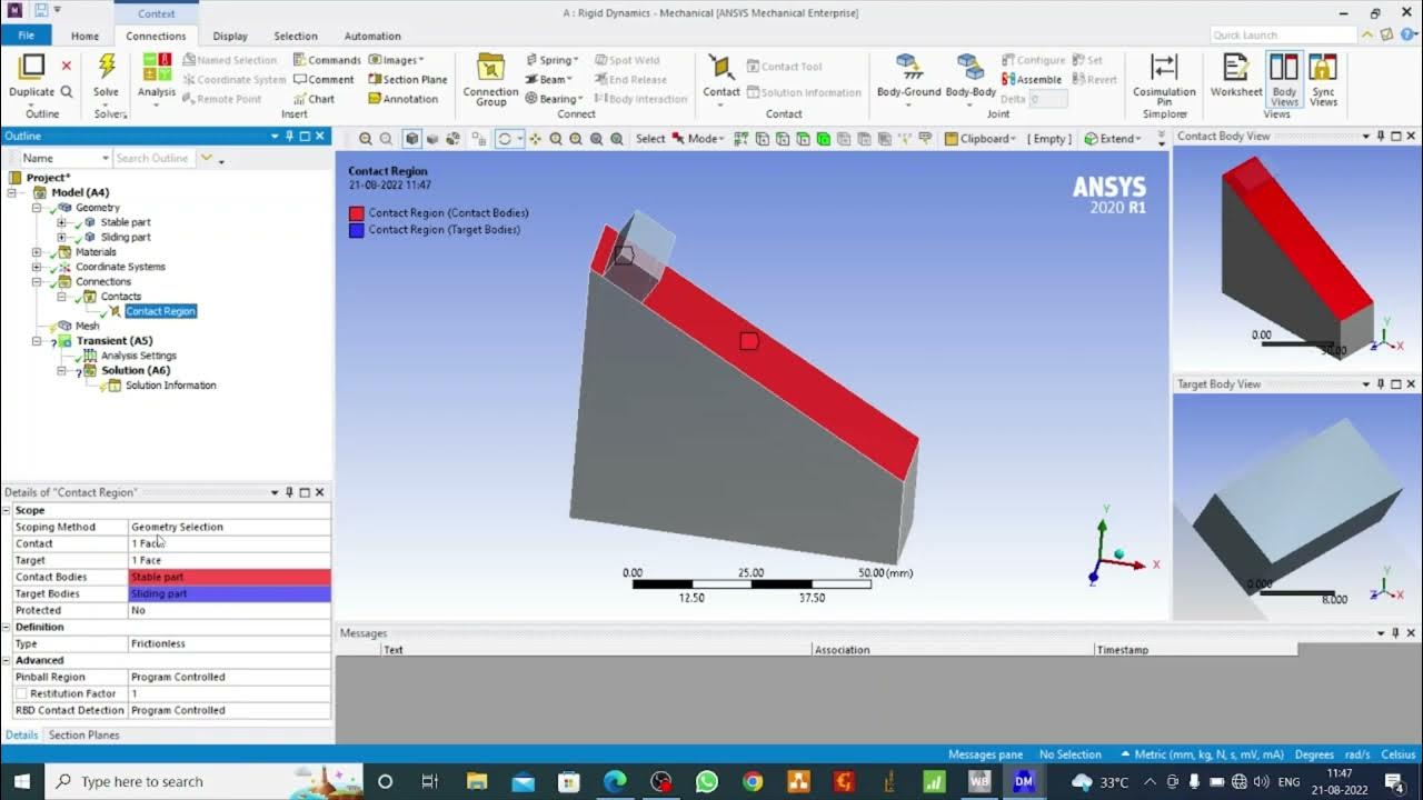 Rigid dynamics body object sliding on inclined surface friction co