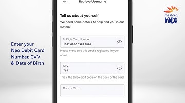 How to retrieve your Mashreq Neo Account username?