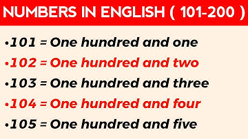 101 to 200 numbers in words in English || 101-200 English numbers with spelling