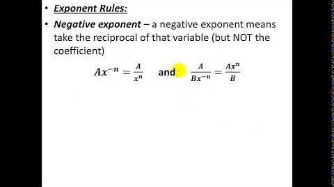Algebra 1 - Division Properties for Exponents