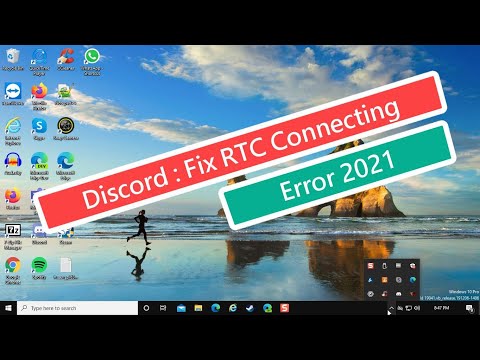 Discord : Fix RTC Connecting Error 2021